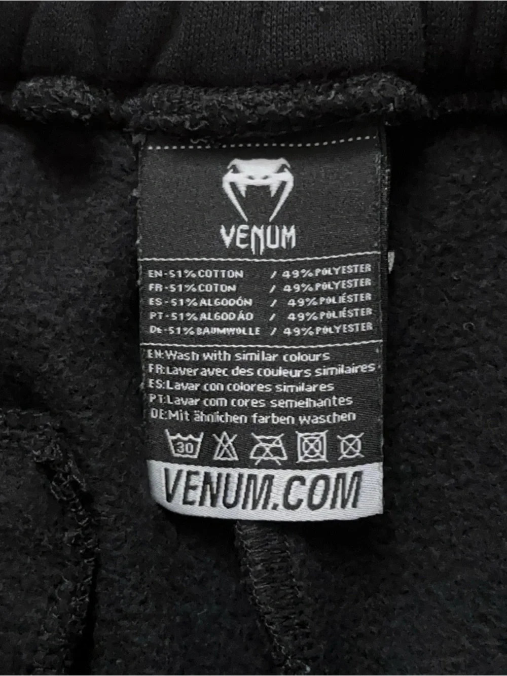 Venum Joggers Mens Size L Contender 3.0 Sweatpants Fleece Drawstring Black